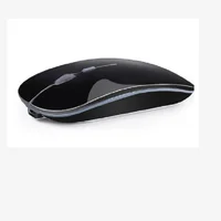 

New Rechargeable Wireless Mouse Silent Mute USB Optical Mouse 2.4GHz Super Slim Mouse Mice for Computer PC Tablet[Brightblack]