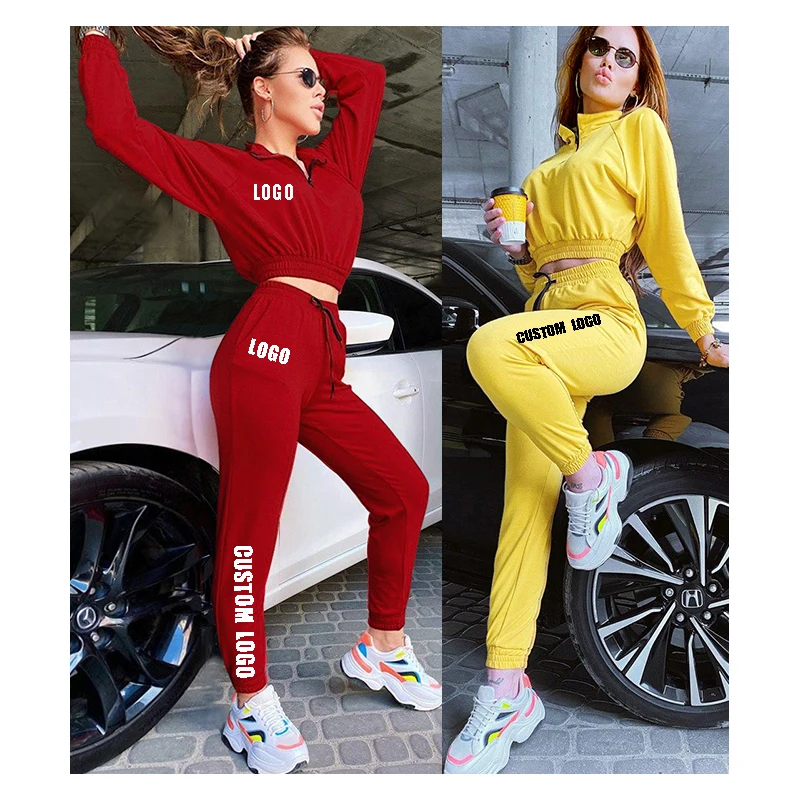 

Free shipping Custom logo hooded women warmth soft women winter 2 piece set tracksuit Fall Hoodie Women Clothes, Customized color