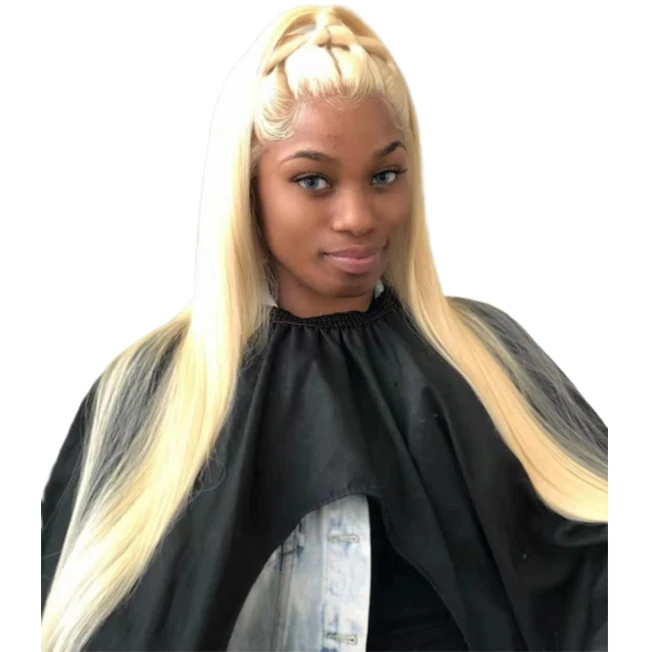 

Top quality virgin human hair blonde deep part 13x6 transparent Swiss lace frontal wig 13x6 613 lace frontal