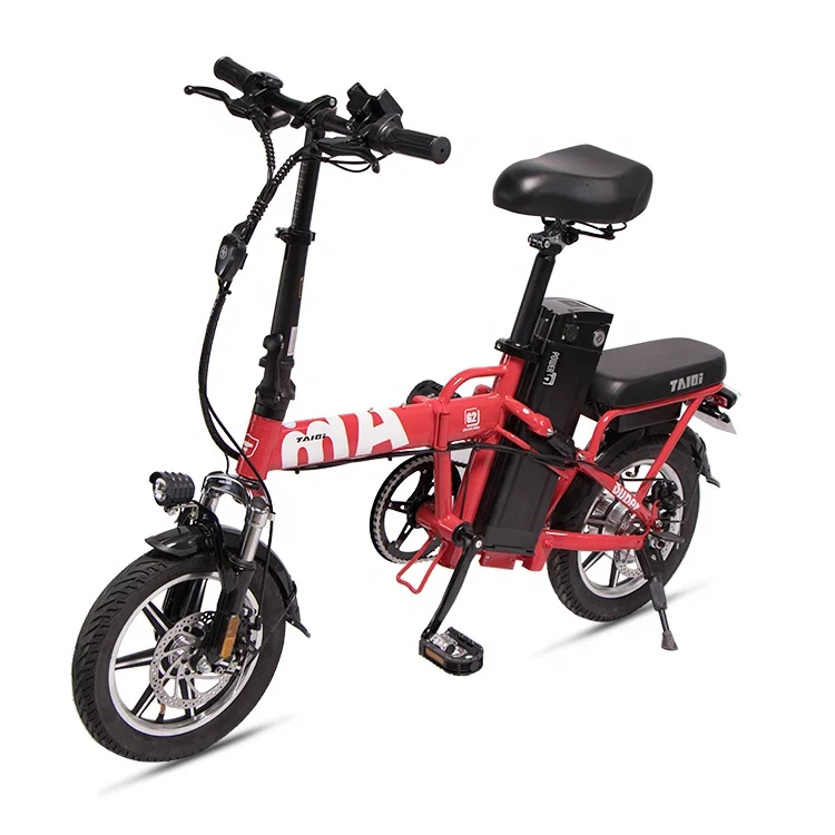 

14-inch folding 48V two-person electric green city electric bike