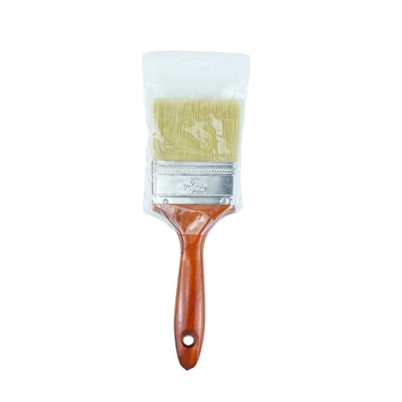 

Thin Bristle Paint Brush Manufacturer With Yellow Plastic Handle Custom Brush
