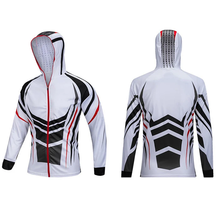 Wholesale 2020 New Design Sublimated Long Sleeve Fishing Wear Shirt With Hood Breathable Fishing Jersey