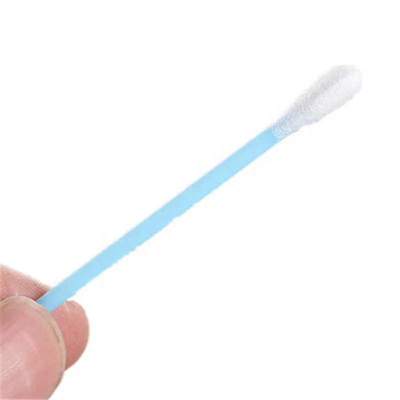 

10Pcs Plastics Portable Cotton Swabs, Blue