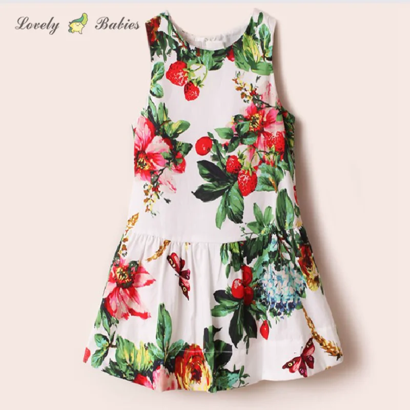 

RTS baby boutique clothes floral print birthday wear baby girl dress, Available customized