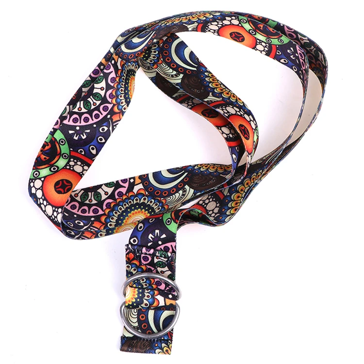 

Full Print Belt,Wholesale High Quality Custom Elastic Yoga Strap, Customized