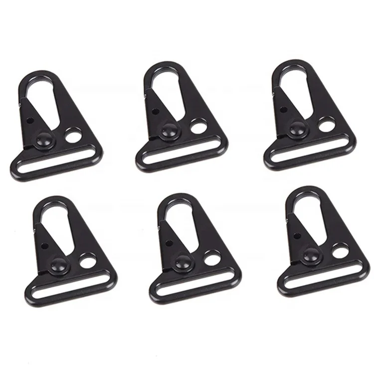 

Wholesale Lightweight Tactical Snap Hook Clip For Rifle Gun Sling, Black, sliver
