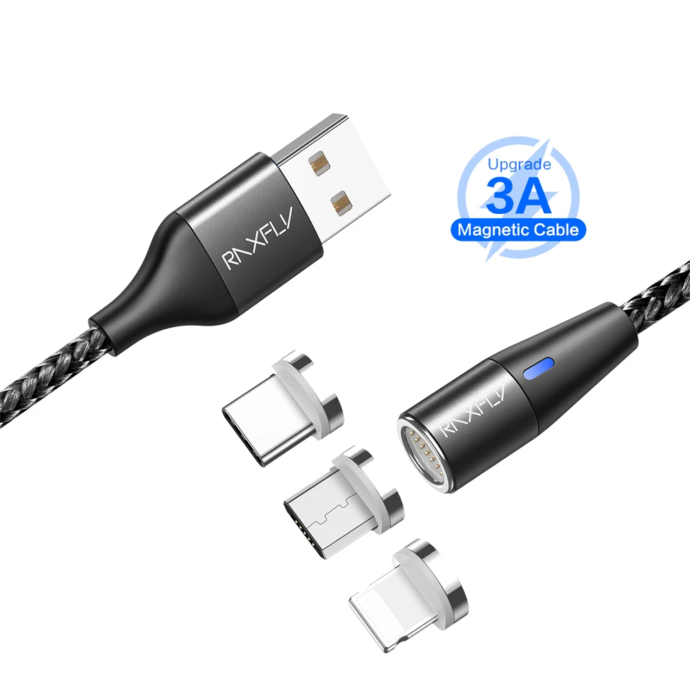 

Free Shipping 1 Sample OK Magnet 1M High Speed Data Sync Phone Charger Cord 3A Magnetic Fast Charging Usb Cable Micro Usb