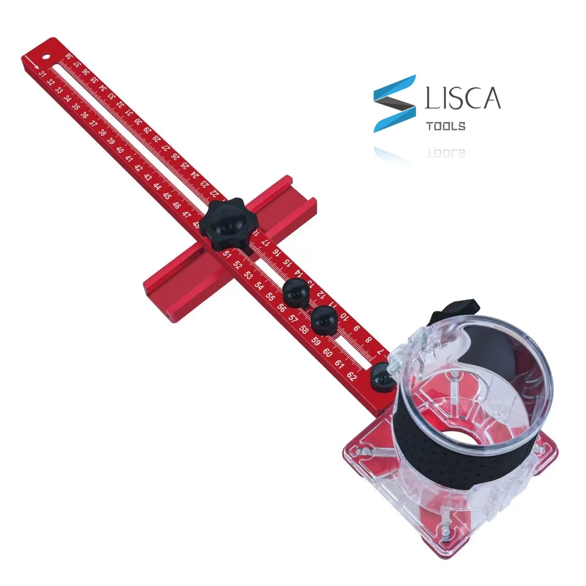 L-HT1218 Hole Drilling Dowelling Hole Saw Steel Scriber Compass Routers Template Lucite Trim Router Precision Circle Cutting Jig