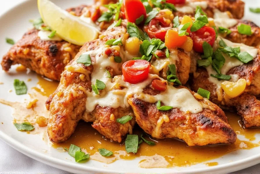 Checking chicken temperature with a meat thermometer