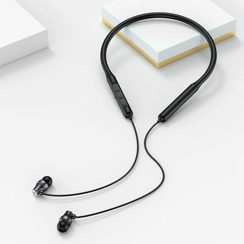 

Wireless metal shell Headphones with Microphone Neckband Headphones Running Wireless Earbuds for Sports earphone