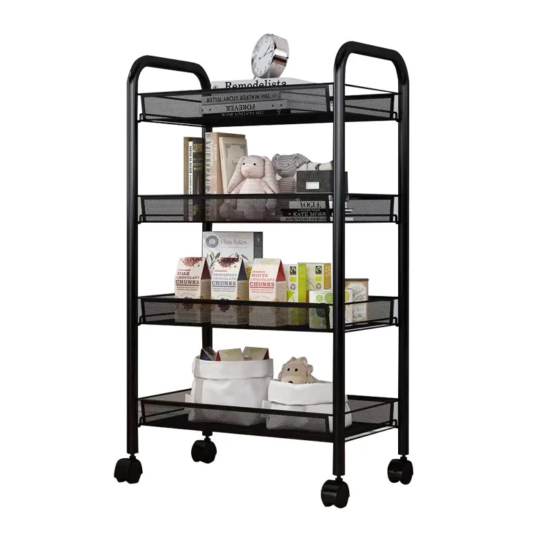 

Multifunctional 4-layer Shelves Home Storage Kitchen Vegetable Organizer Trolley