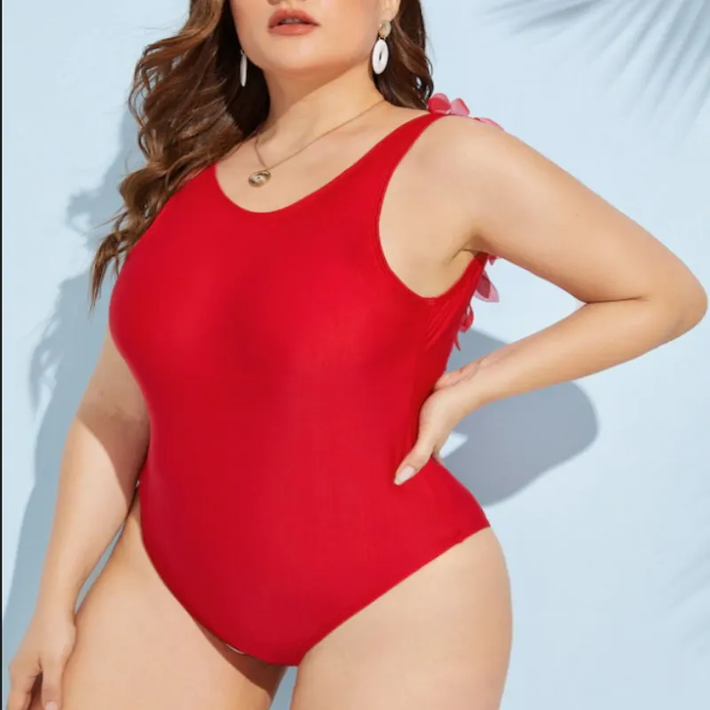

2020 Amazon New Fashion Sexy Pure Bikini Plus Size Backless Tight Fitting With Lace Unique Piece Swimsuit, As picture