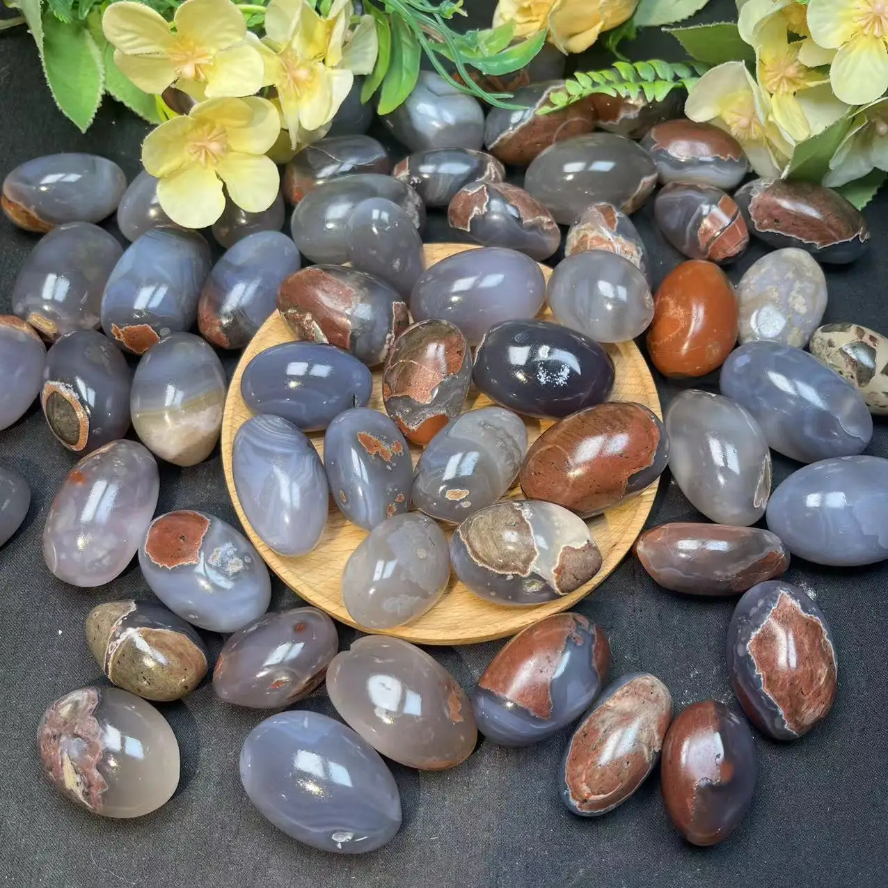 Wholesale Healing Stones Crystal Beautiful Polished Fluorescent Agate Tumble Stone for Decoration