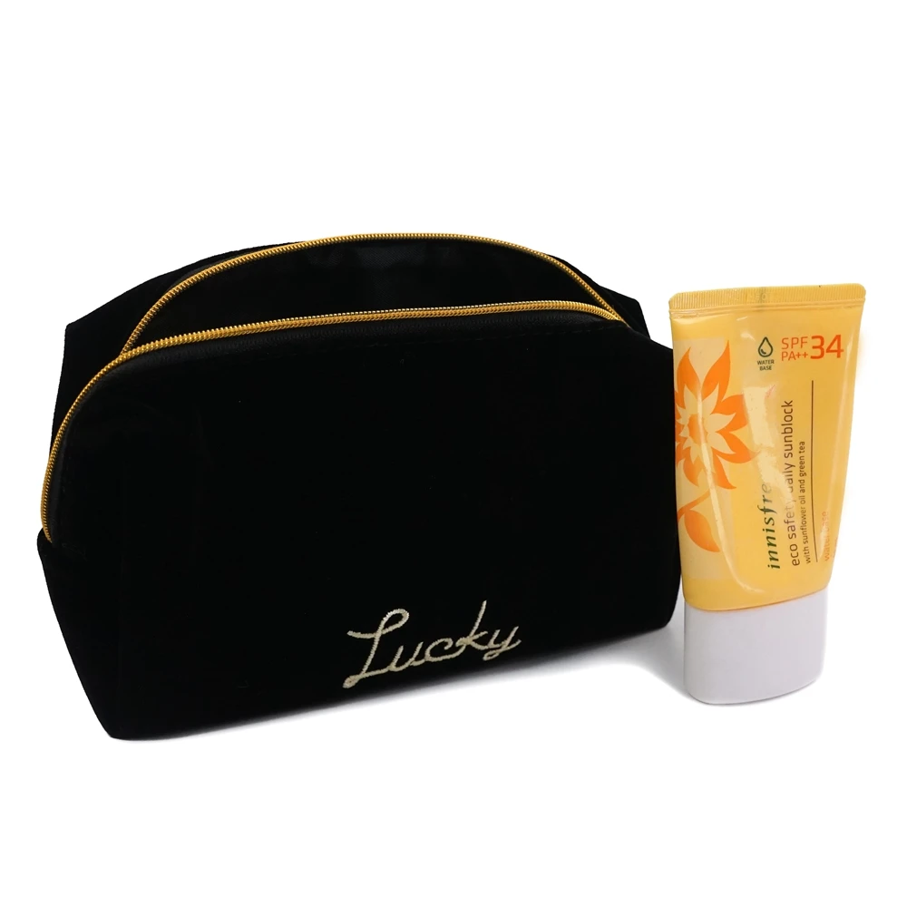 

High Quality personalized Cosmetic Bag soft Small Velvet Makeup Pouch