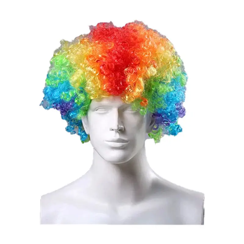 

LW-25QT Halloween Party Braid Colorful Clown Funny Hair Wigs Wholesale Colored Wigs, Colour,customized