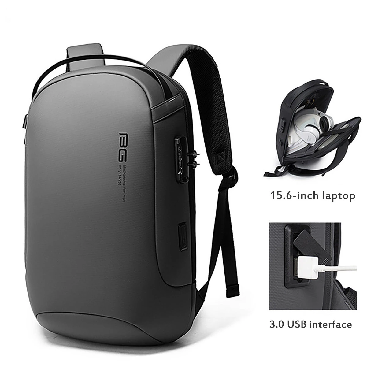 

2020 factory wholesale fashion business custom smart anti theft school waterproof travel laptop backpack with USB for men, Customized color