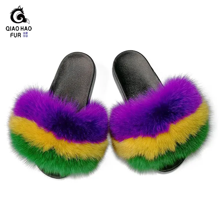 

Fashion Luxurious Fur Teddy Slippers Fur Warm Slippers Women Slippers Fur