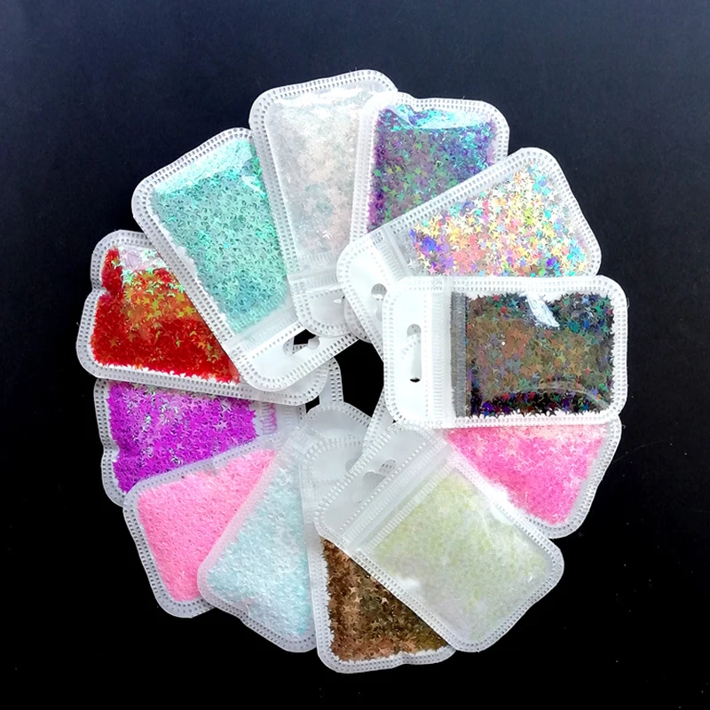 

1 Bag Ultrathin Laser Star Sequins for Nails Colorful Holographics Flakes Paillette Tool Nail Art Decorations DIY Design