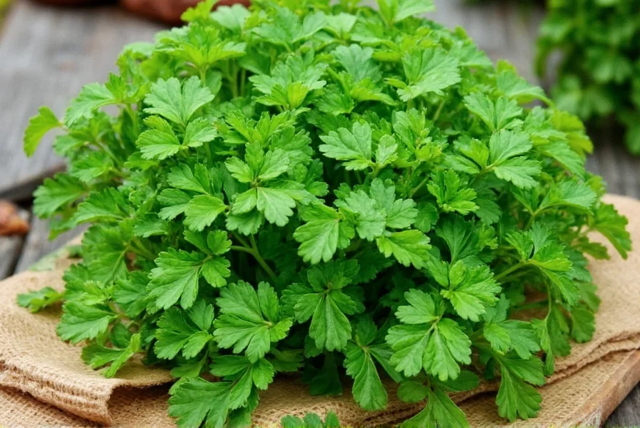 Indoor parsley plant growing in a pot