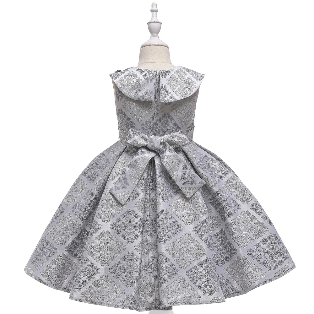 

Rhombus prints girl's gown child girl dress