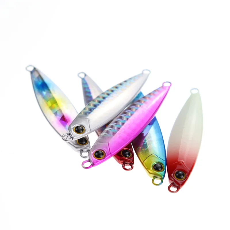 

Wholesale Lead Metal Jig Fishing Lure Colt Sniper Long Casting Micro Jig Luminous Wholesale Japanese Fishing Lure Lead Jig, 6 colors in stock