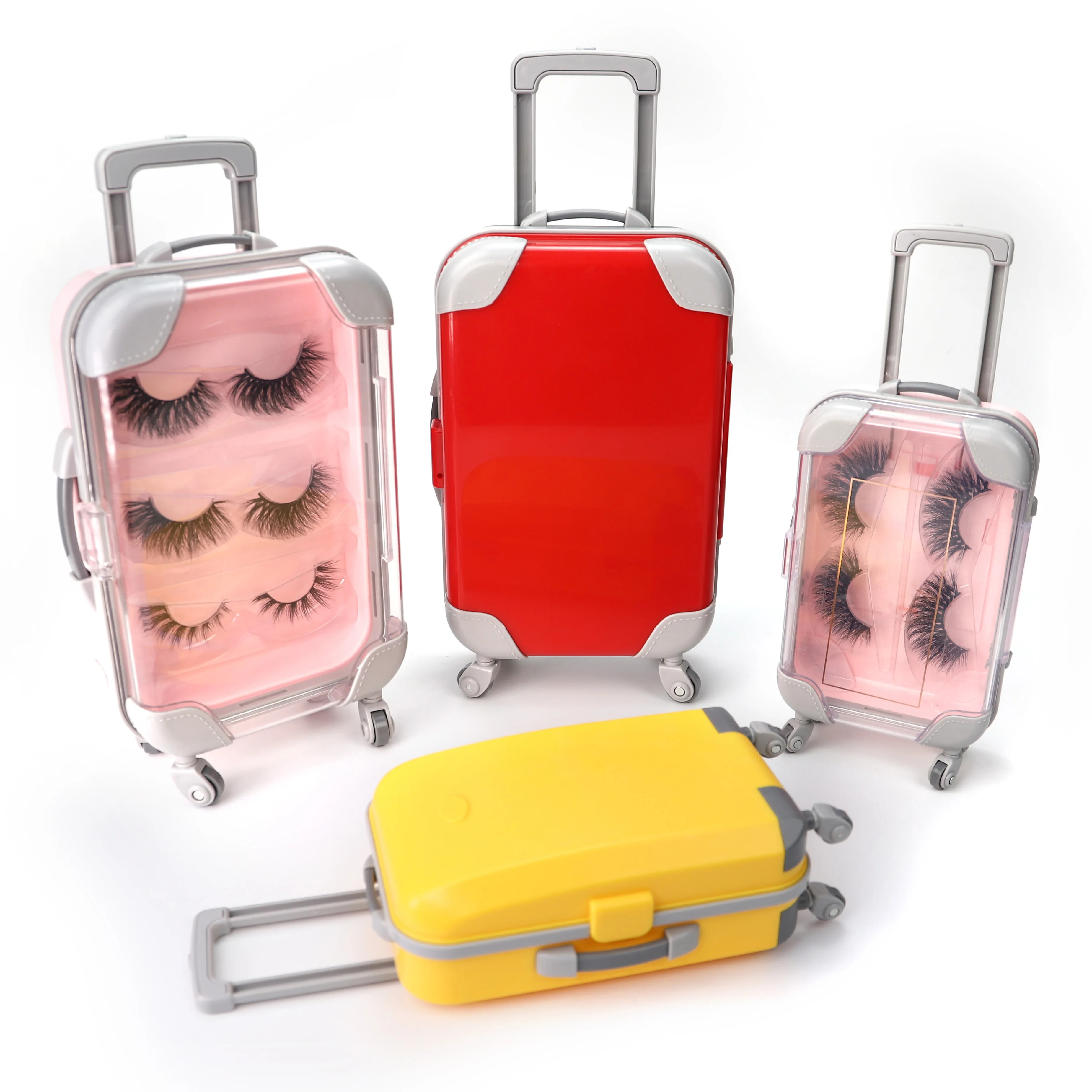 

30 Mm 100% Real Mink Eyelashes Custom Suitcase Eyelash Packaging, Natural black