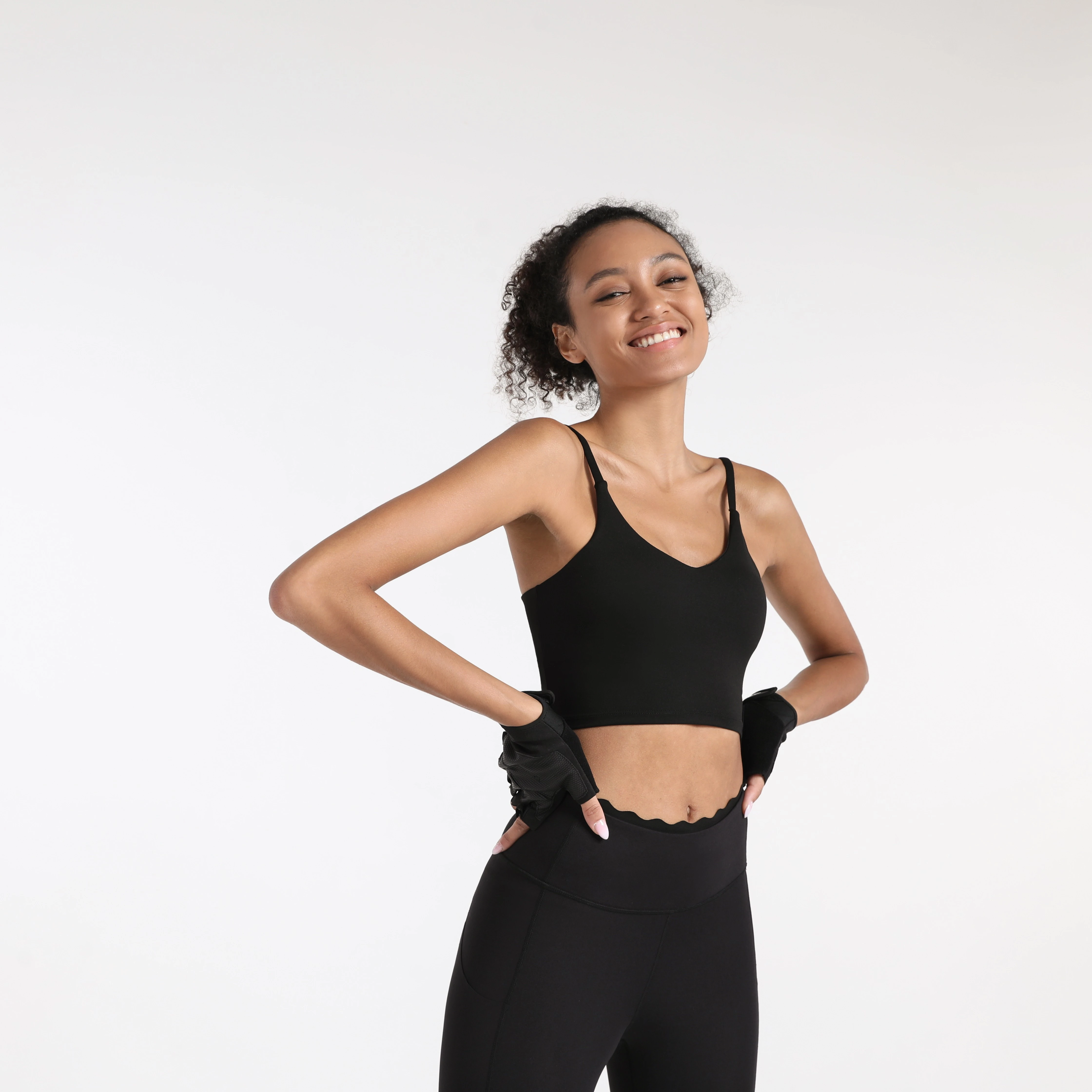 

Sexy V-shaped Crop Top High Quality Yoga Ladies Sports Bra, 4 colors
