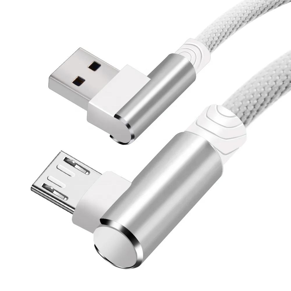 

Micro USB Cable 90 Degree elbow Nylon Braided 1m 2m 3m Fast Charging Charger Data cable for Samsung s7 xiaomi redmi LG microusb, Customized color