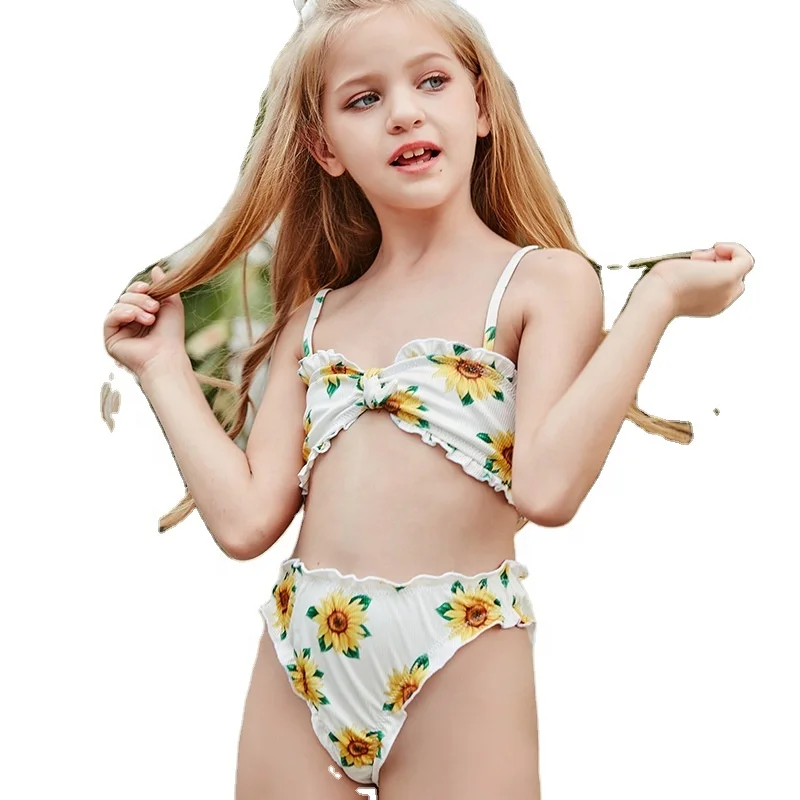 

Children's split swimwear 2021 new bikini girl cute and fresh