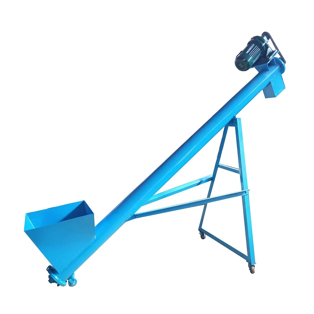 小倾斜螺旋绞龙输送机料斗