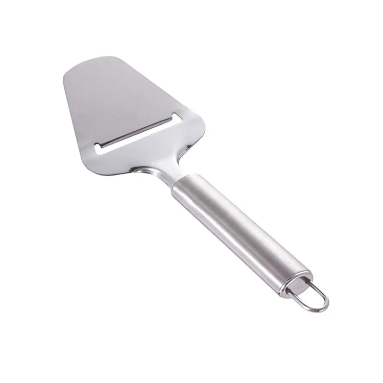 

Kitchen Gadget Cake Spatula Pancake Slotted Turner Stainless Steel Cheese Cutter Pizza Shovel, Silver