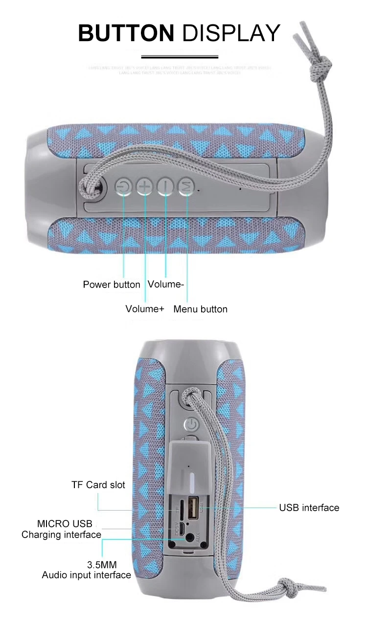 Factory directly sales TG117 USB Player Waterproof Bluetooths Speaker Super Bass - ANKUX.COM