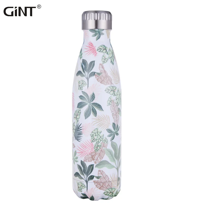 

GiNT 500ml Newest Design Portable Sports Double Wall Thermal Stainless Steel Water Bottle Insulated Water Cup Vacuum Flask, Customized color