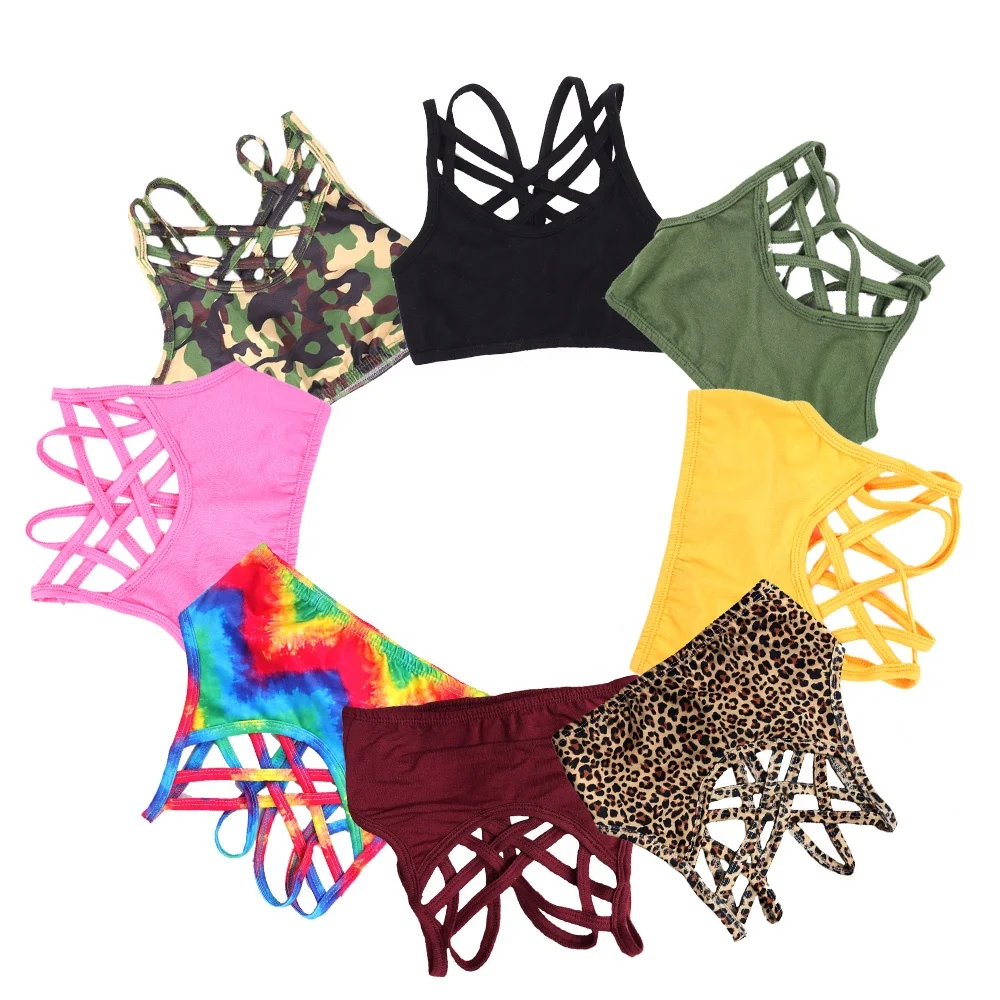 

Free shipping best Welcome Fashion Mommy And Me Back Straps Crossed Colorful Bralettes