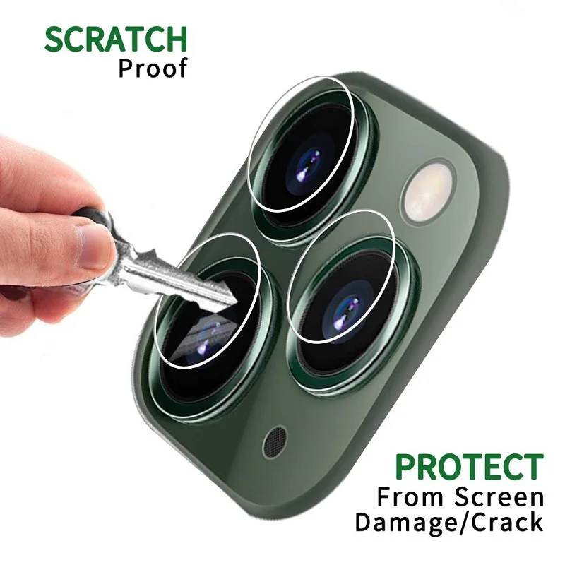 PET Flexible High Definition Anti-Scratch Mobile Phone Camera Lens Protector for iPhone 11 Pro and 11 Pro Max