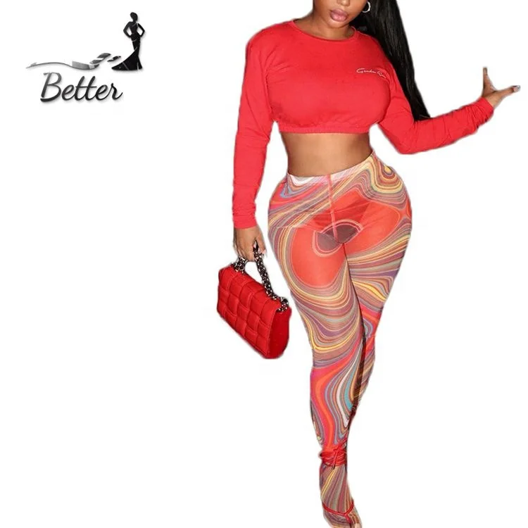 

BETTER Fashion Women Pants 2021 New Arrival Colorful Slim Knit Trousers Streetwear