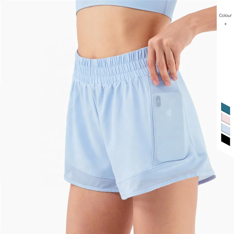 

Women high waist belly stretch tight yoga pants running hip breathable sports fitness shorts, Customized colors