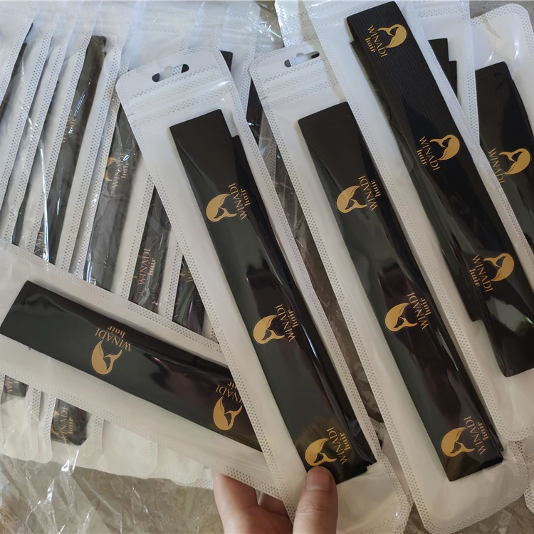 

private logo Printed logo edge elastic hair bands adjustable custom elastic band for wig, Custom color