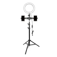 

Photo Studio Selfie Led Ring Light With Cell Phone Mobile Holder For Youtube Live Steam Makeup Camera Lamp For Android