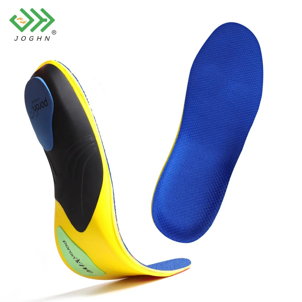 

JOGHN 3cm Arch Flat Feet Fascitis Plantar Jump Elastic Shock Absorbing Sports Insoles For Basketball Sports & Comfort Insoles