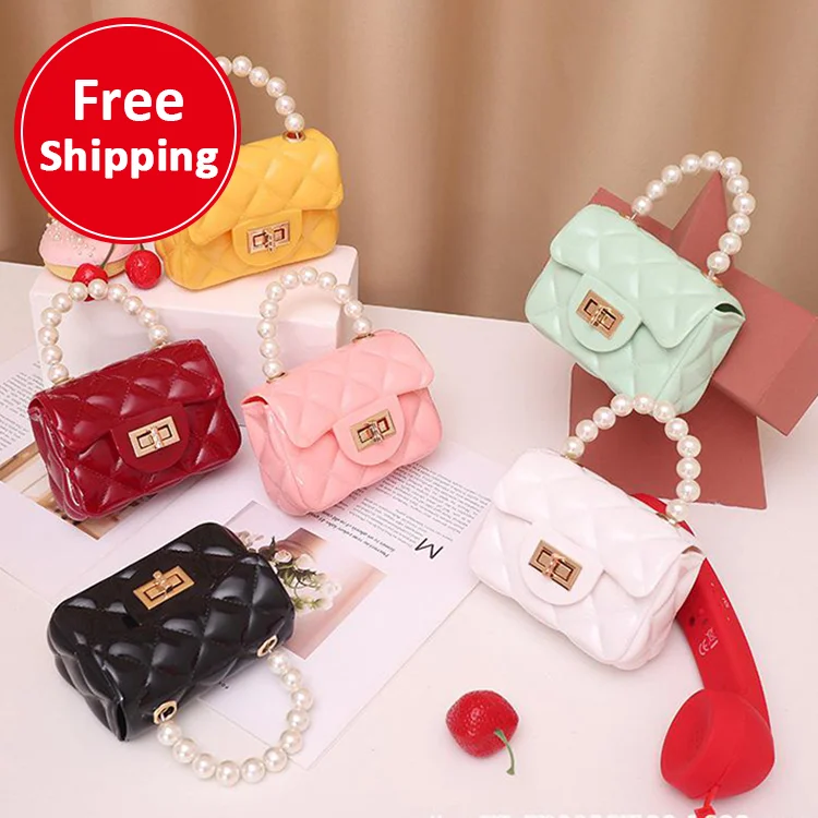 

2021 Wholesale Women Custom PU Leather Agricultural Jelly Manufacturer Pearl Jelly handbag, Multi