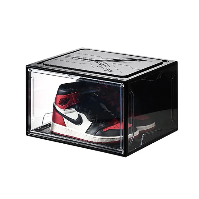 

Hot 12 Pieces Customized Plastic Shoe Storage Box Clear Giant Shoe Box Storage, Black\white\transparent (optional)