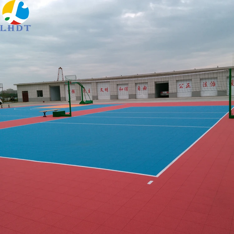 

outdoor plastic sports floor suspended interlocking floor for basketball ice hockey, 12 colors