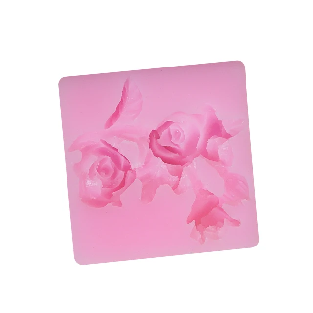 

roses silicone resin mold cake DIY handmade soap decoration tools, Pink