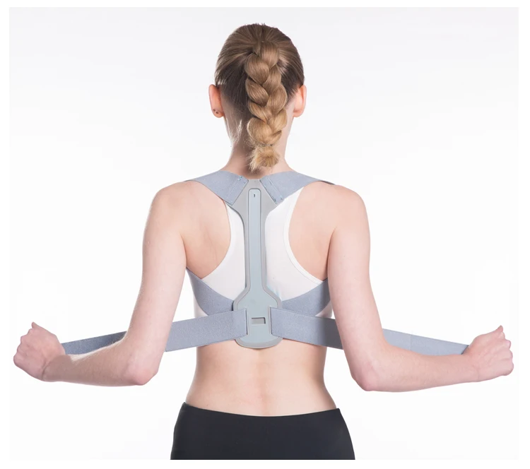 

wholesaler Adjustable Posture Corrector Shoulder Posture brace Corrector Back Support for protection and pain relief, Grey