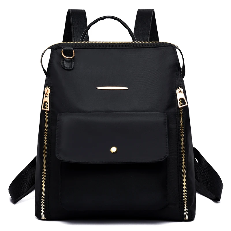 

Waterproof oxford Backpack Anti-theft Minimalist Backpack Mummy Bag, Black