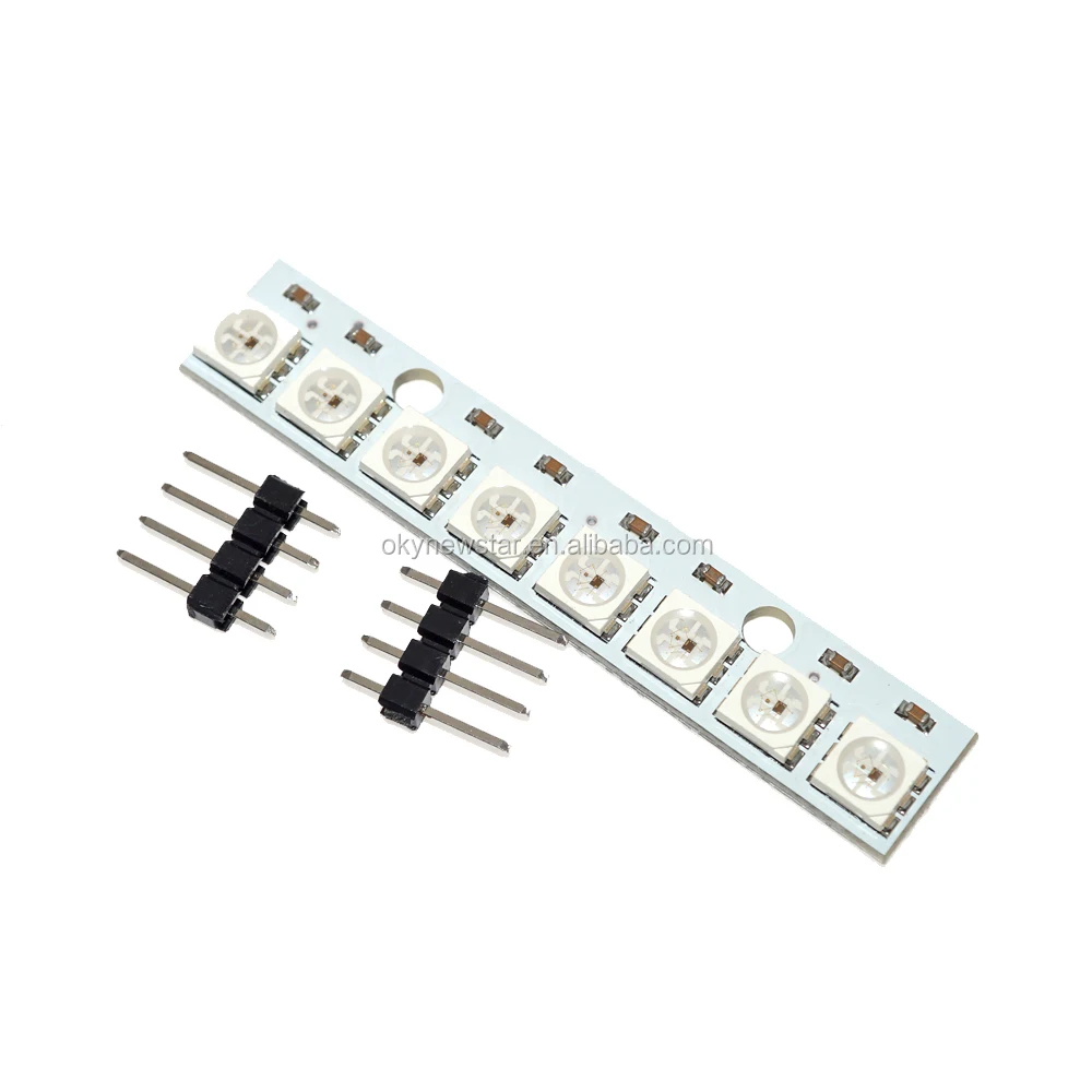 

OEM/ODM Available WS2812 8 LED RGB 5050 Full-Color LED strip module WS2812 LED Module