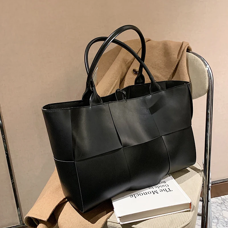 

Luxury Brand Large Weave Tote Bag 2021 Fashion New High-quality PU Leather Women Designer Handbag Large Capacity Shoulder Bags