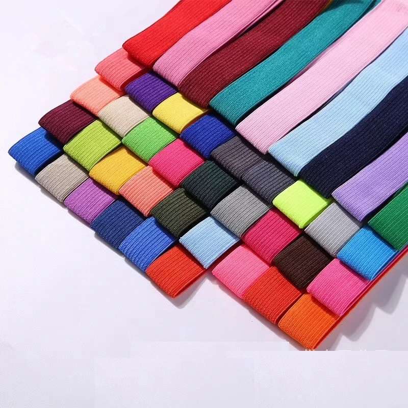2020 new style 25mm elastic band 2cm custom plain weave printed yoga striped elastic band