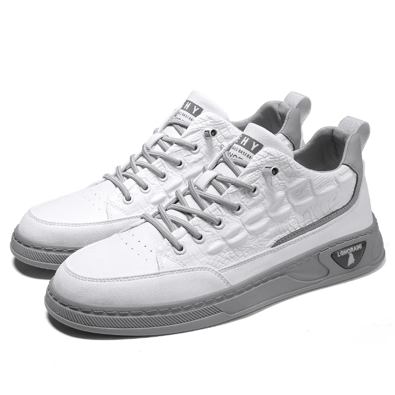 

Best Selling Wholesale Ready To Ship New Casual Leather Crocodile Resin Shoe Board Shoes